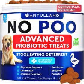 No Poo Chews for Dogs Coprophagia Stool Eating Deterrent Stop Eating Poop Treats with Probiotics Pumpkin & Digestive Enzymes Prevent Dog Puppy from Ea