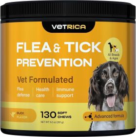 Dog Supplement Health and Immune Support Soft Chews Duck Flavor Health Care All Breeds Flea Support Dog Chewables
