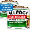 2 Pack Dog Allergy Relief Chews Dog Itching Skin Relief Treatment Pills Anti Itch for Dogs Itchy and Paw Licking Dry Skin & Hot Spots Omega 3 Fish Oil