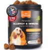 Dog Allergy Relief Chews Itch Relief for Dogs Dog Allergy Chews US Formulated Dog Itching Skin Relief with Salmon Oil Anti Itch Immune Health Seasonal