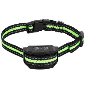 bAnti-Bark Dog Collar IP67 Waterproof Beep Electric Shock Rechargeable Pet Training Device w/ 7 Adjustable Sensitivity